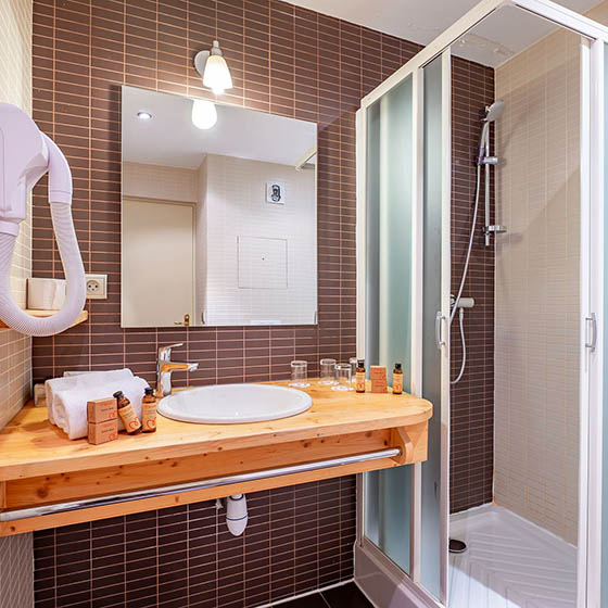 Bathroom at the Village Club Mileade in Courchevel, France