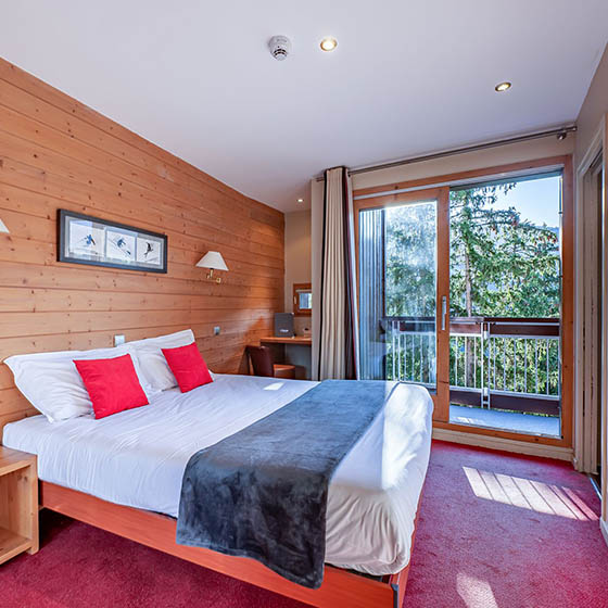 Bedroom at the Village Club Mileade in Courchevel, France