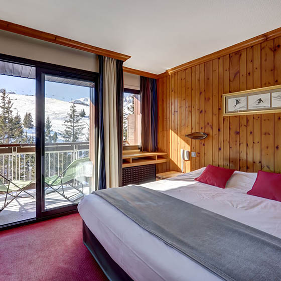 Bedroom at the Village Club Mileade in Courchevel, France