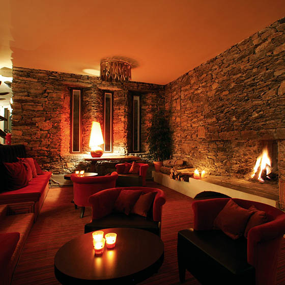 Cosy lounge at the Village Club Mileade in Courchevel, France