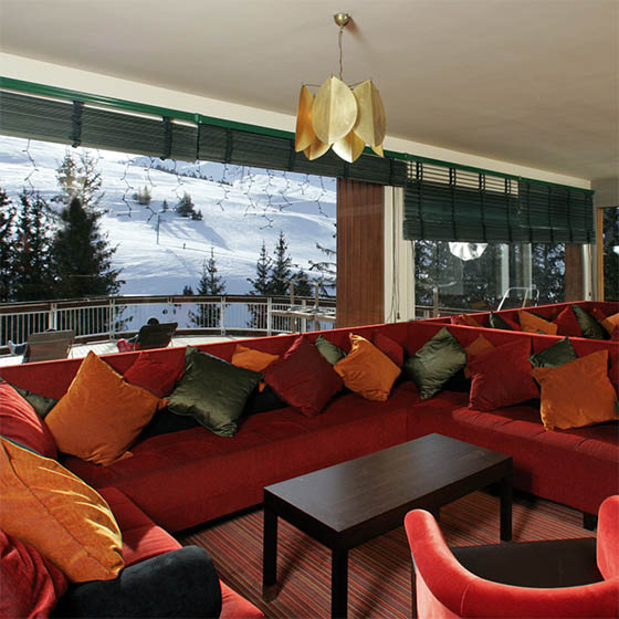 Lounge area at the Village Club Mileade in Courchevel, France