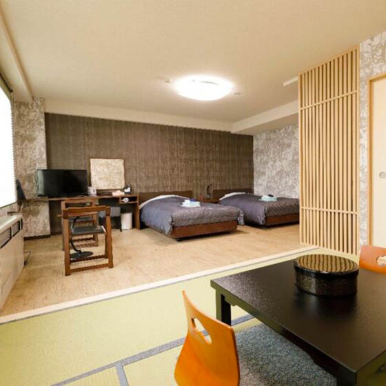 Bedroom at the Hotel Granjam, Japan