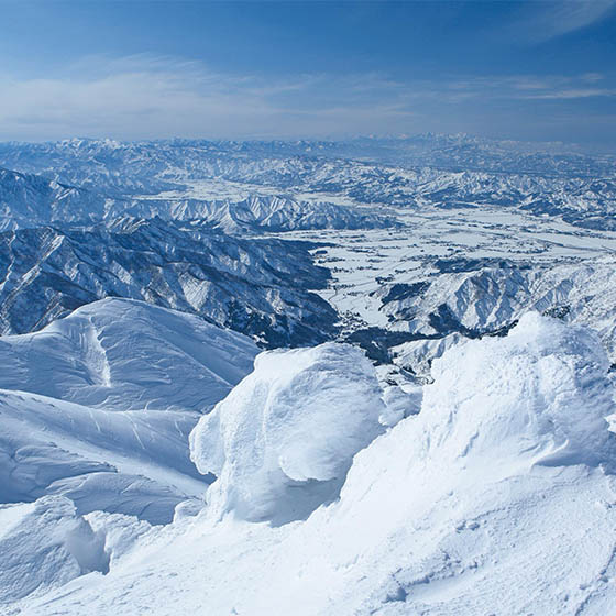 Aerial view of Yakebitaiyama in Japan