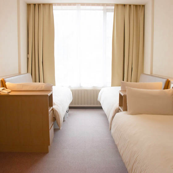 Bedroom at the Prince Hotel in Yakebitaiyama, Japan