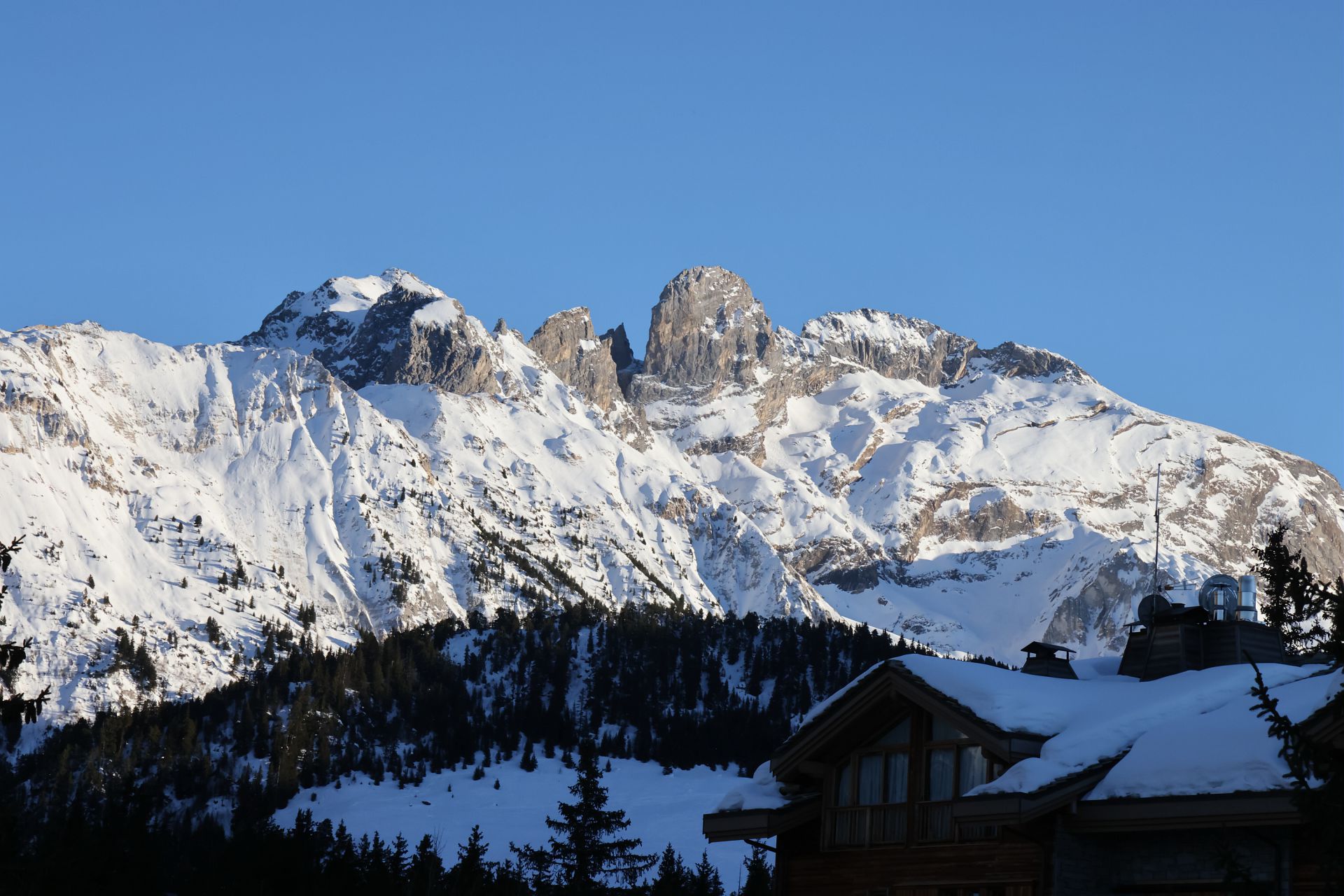 Snowy peaks in Courchevel