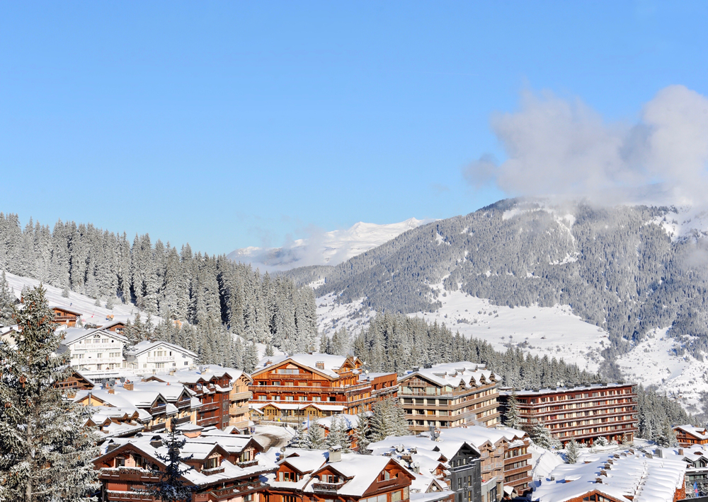 Courchevel village in the French Alps