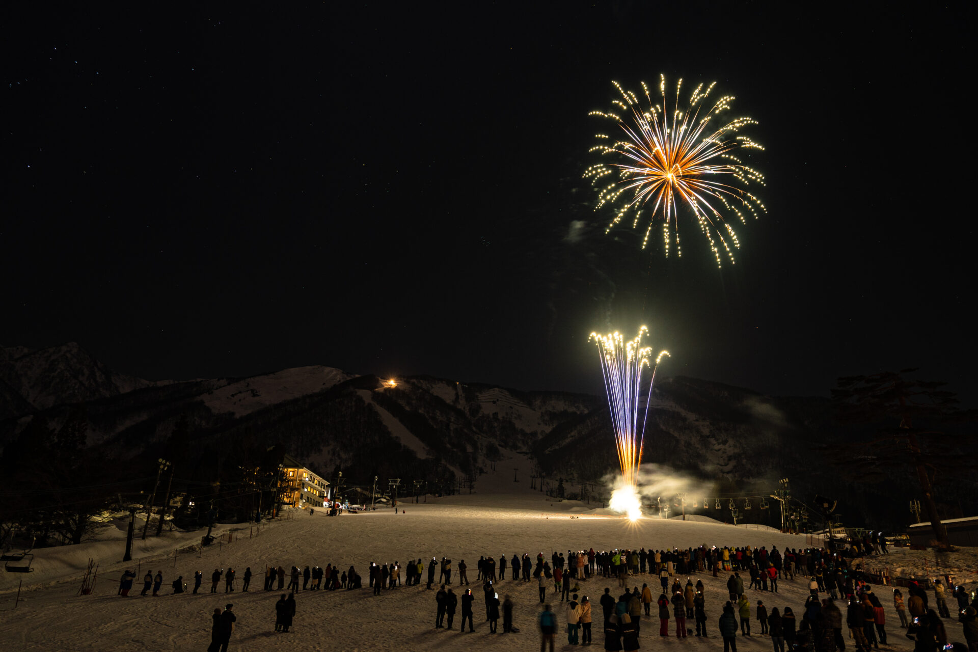 Fireworks in Hakuba, Japan