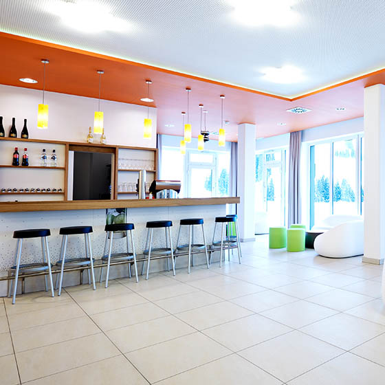 The bar area at the Buchegg Resort in Saalbach