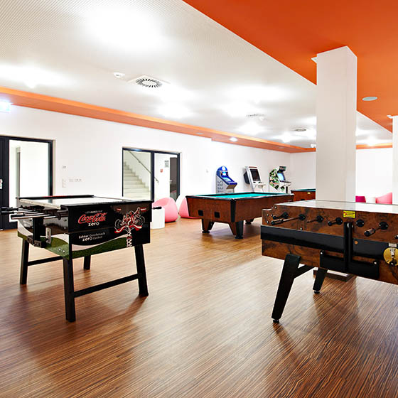 The games room at the Buchegg Resort in Saalbach