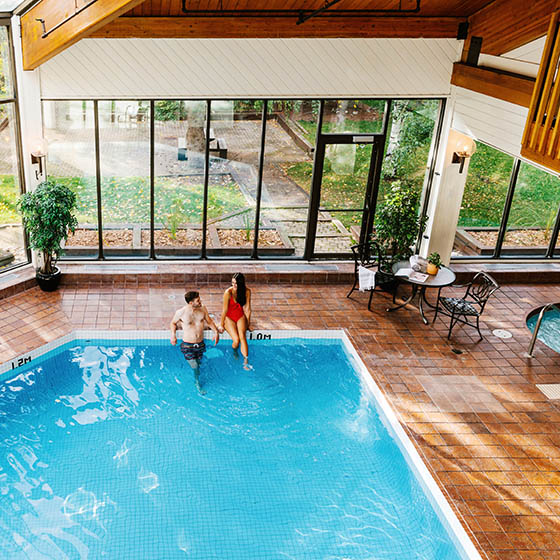 Indoor pool at Chateau Jasper in Canada
