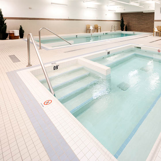 Indoor pool at the Crimson in Jasper, Canada