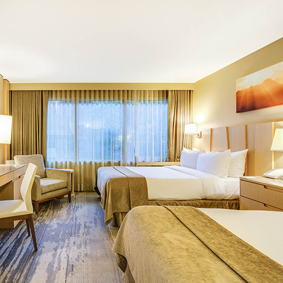 Double room at the Forest Park Hotel in Jasper, Canada