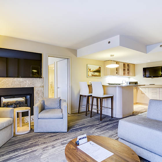 Junior suite at the Forest Park Hotel in Jasper, Canada