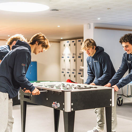 Table football available in the games room at the APEX2100
