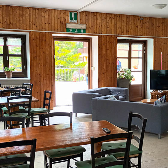 Lounge at the Chalet della Luna in Claviere, Italy