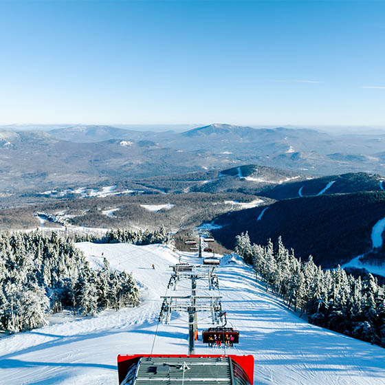 Ski lifts in Sunday River, USA