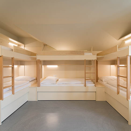 Bedroom at the Jugendhotel Striedlhof in Sportwelt, Austria