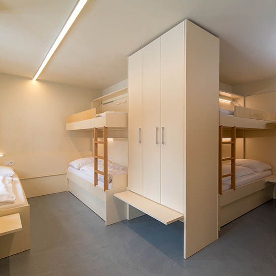 Bedroom at the Jugendhotel Striedlhof in Sportwelt, Austria