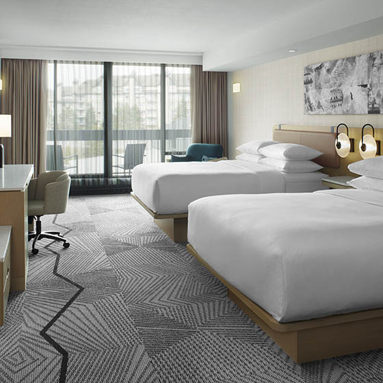 Bedroom at the Delta Mont Sainte-Anne in Quebec, Canada