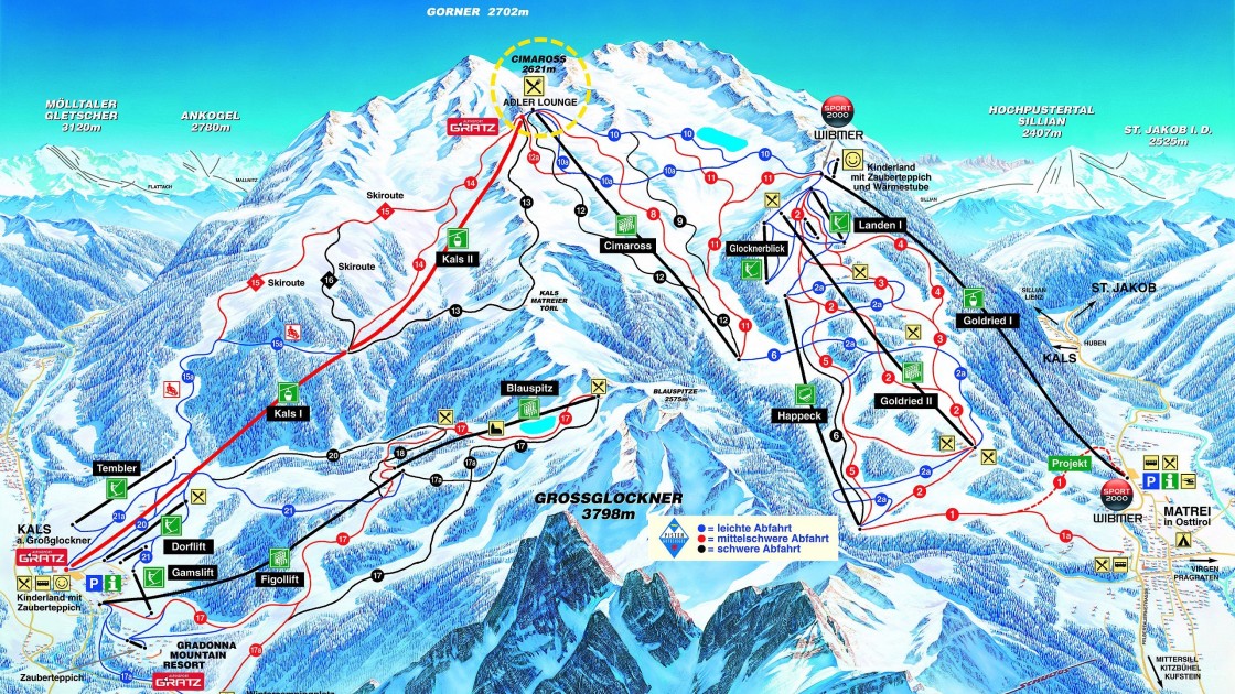Matrei Kals piste map