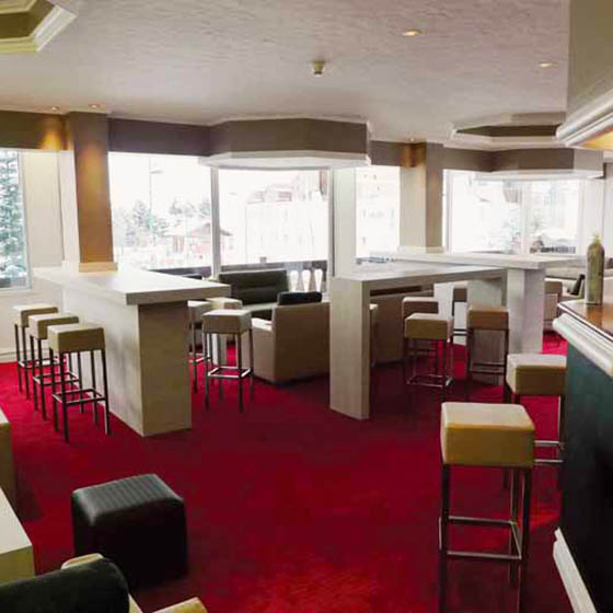 The bar area at the Hotel La Brunerie