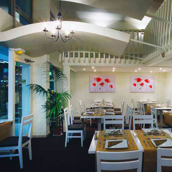 The spacious dining room at Hotel La Brunerie, Les Deux Alpes