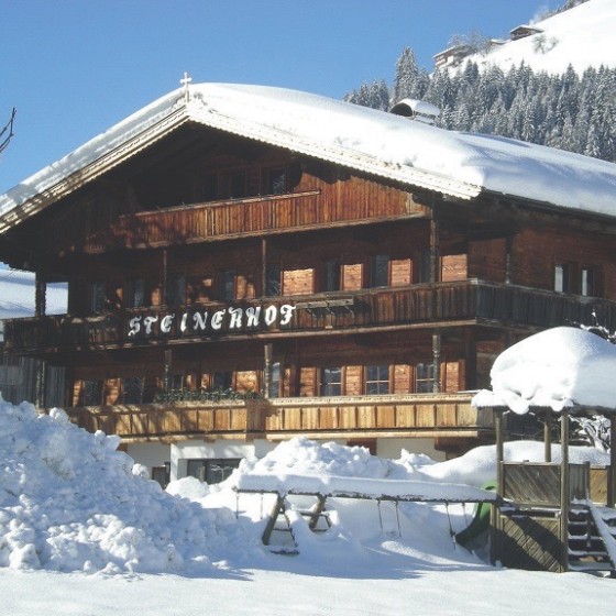 The Steinerhof hotel in Austria, covered in thick snow