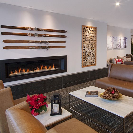 Lobby at the Crimson in Jasper, Canada