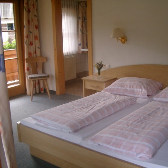 Bedroom at the Stenierhof Hotel in Austria