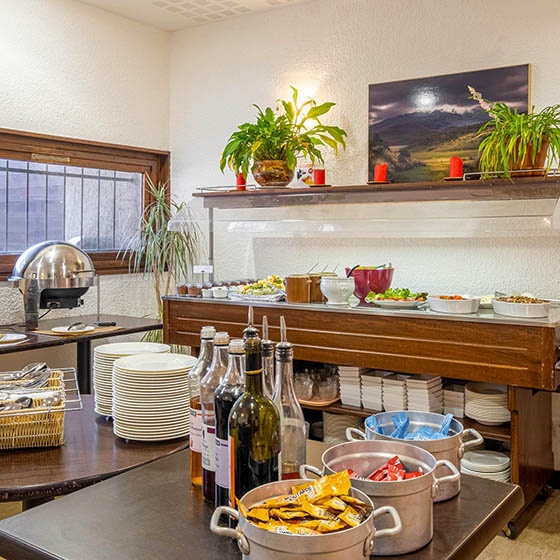 Buffet at VVF Villages hotel in Val Cenis, France