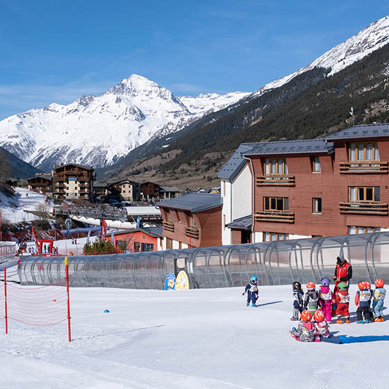 Ski tunnel close to VVF Villages hotel in Val Cenis, France