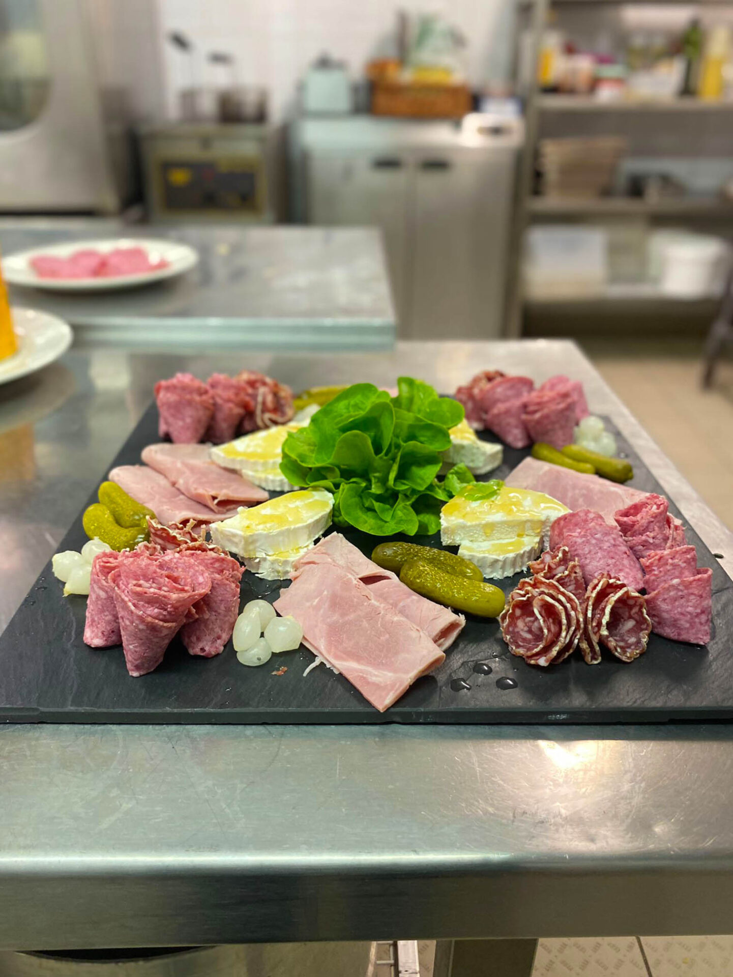 Charcuterie board at the Frejus clubhotel in Serre Chevalier