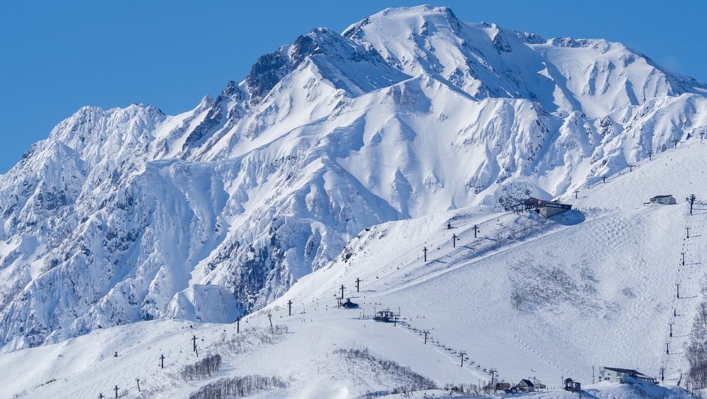 Mount Goryu in Japan