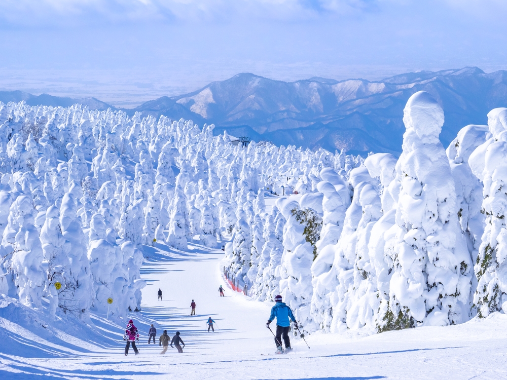 Ski resort in Japan