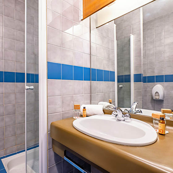 Bathroom at the Mileade Village Club l'Hauturiere in Morzine, France