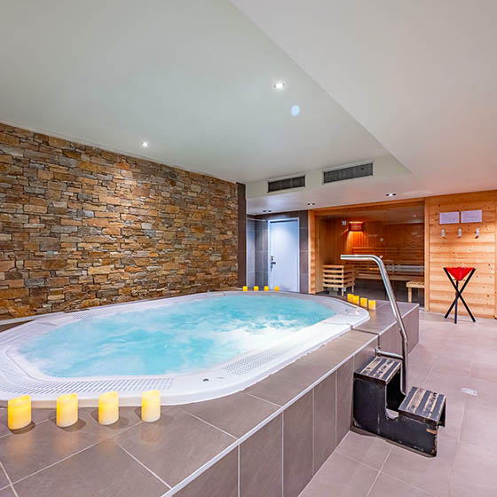 The pool at the Mileade Village Club l'Hauturiere in Morzine, France