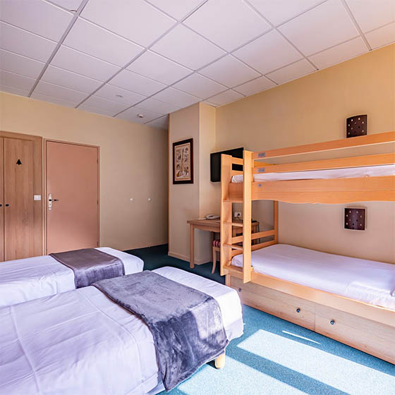 Bedroom at the Mileade in Pralognan, France