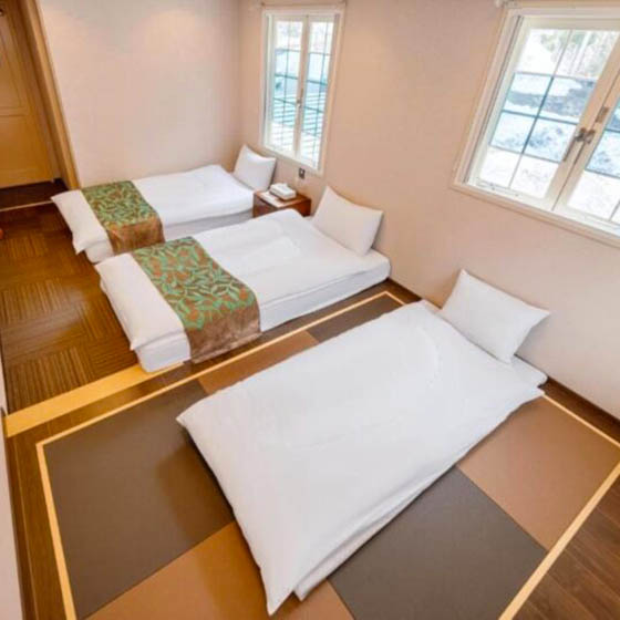 Triple room at Hakuba Sun Valley Hotel in Goryu, Japan