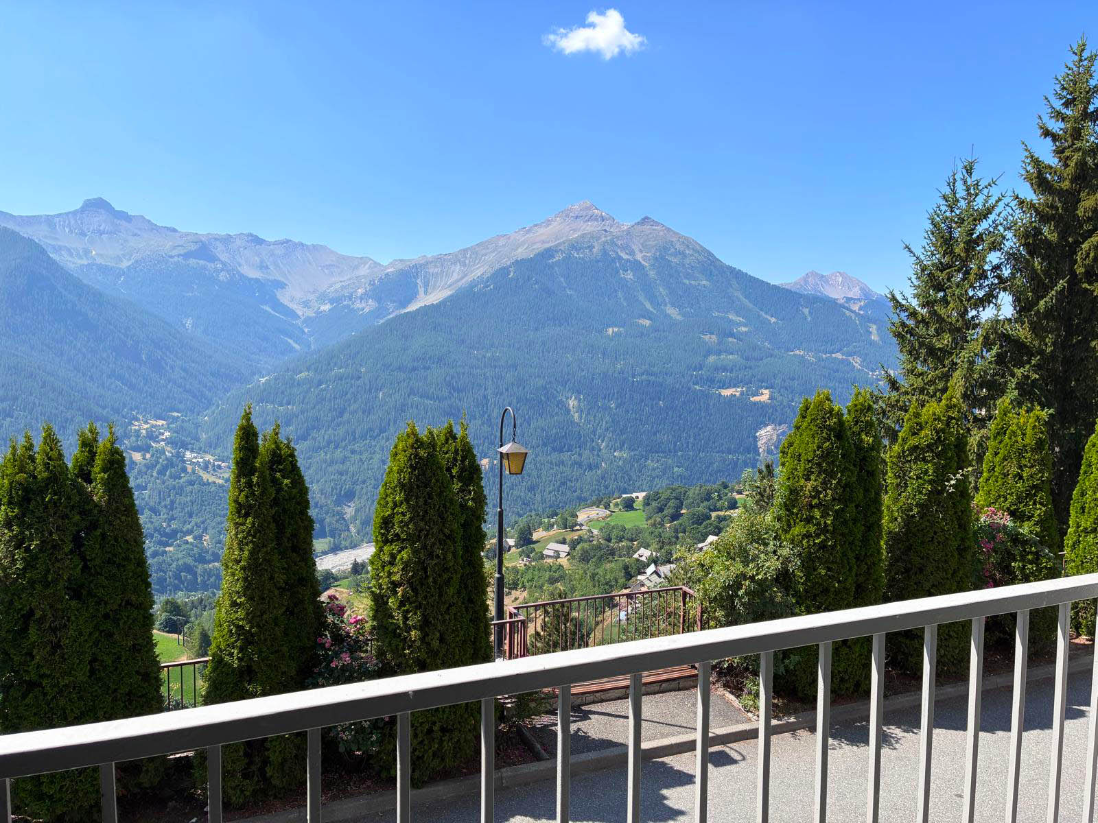 View from a bedroom balcony at Village Club du Soleil in Orcieres Merlette