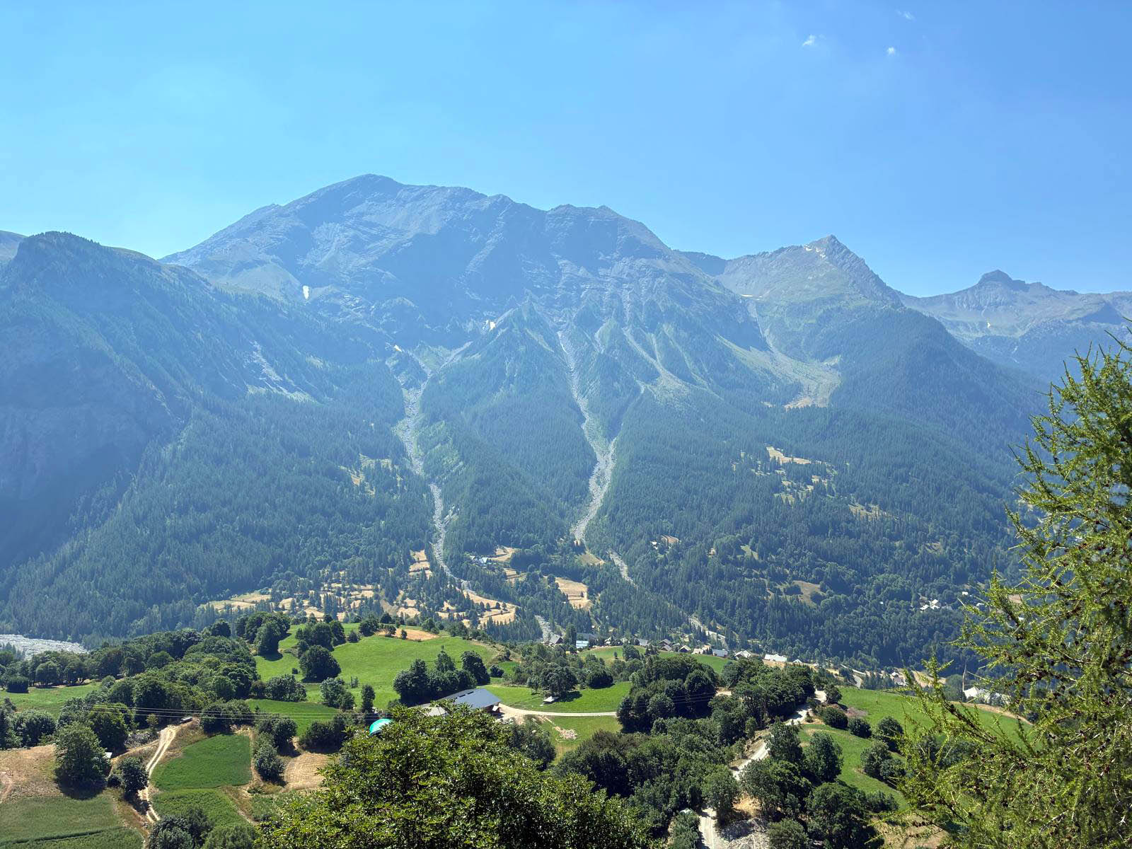 View from the Village Club du Soleil in Orcieres Merlette on a summer day