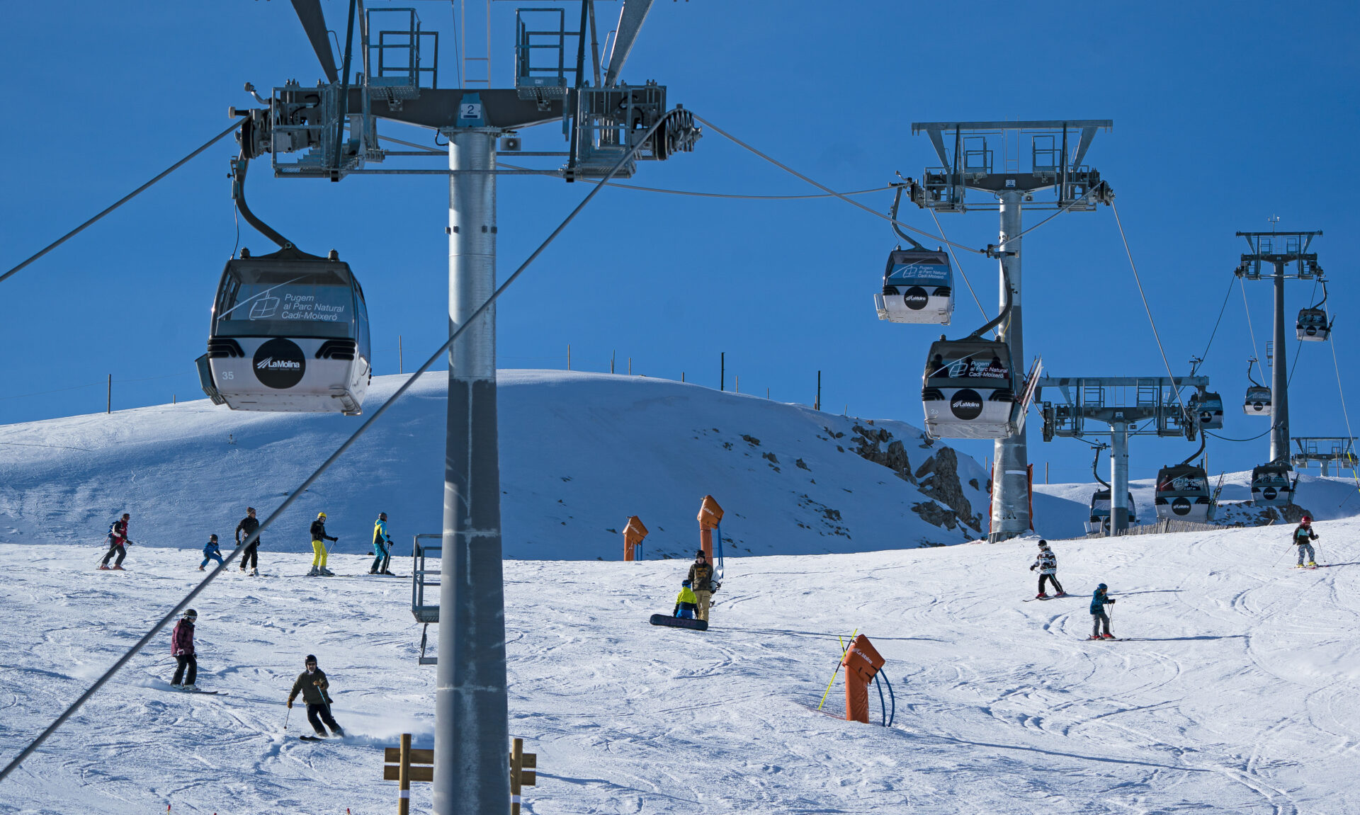 Chairlifts in La Molina resort, Spain