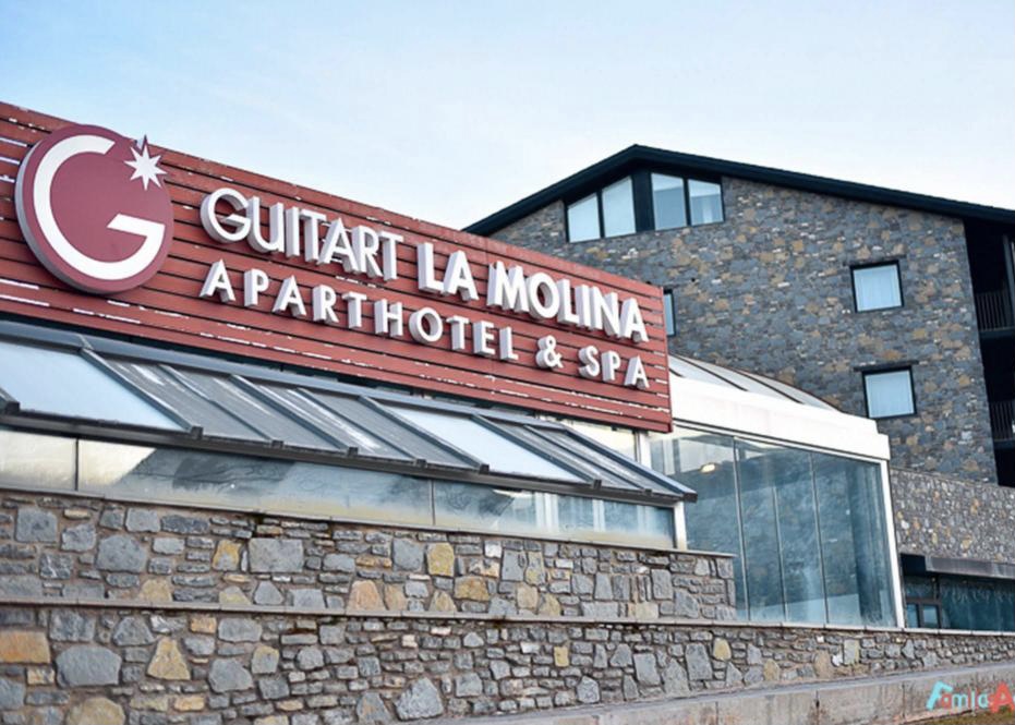 Outside Guitart Aparthotel in La Molina, Spain