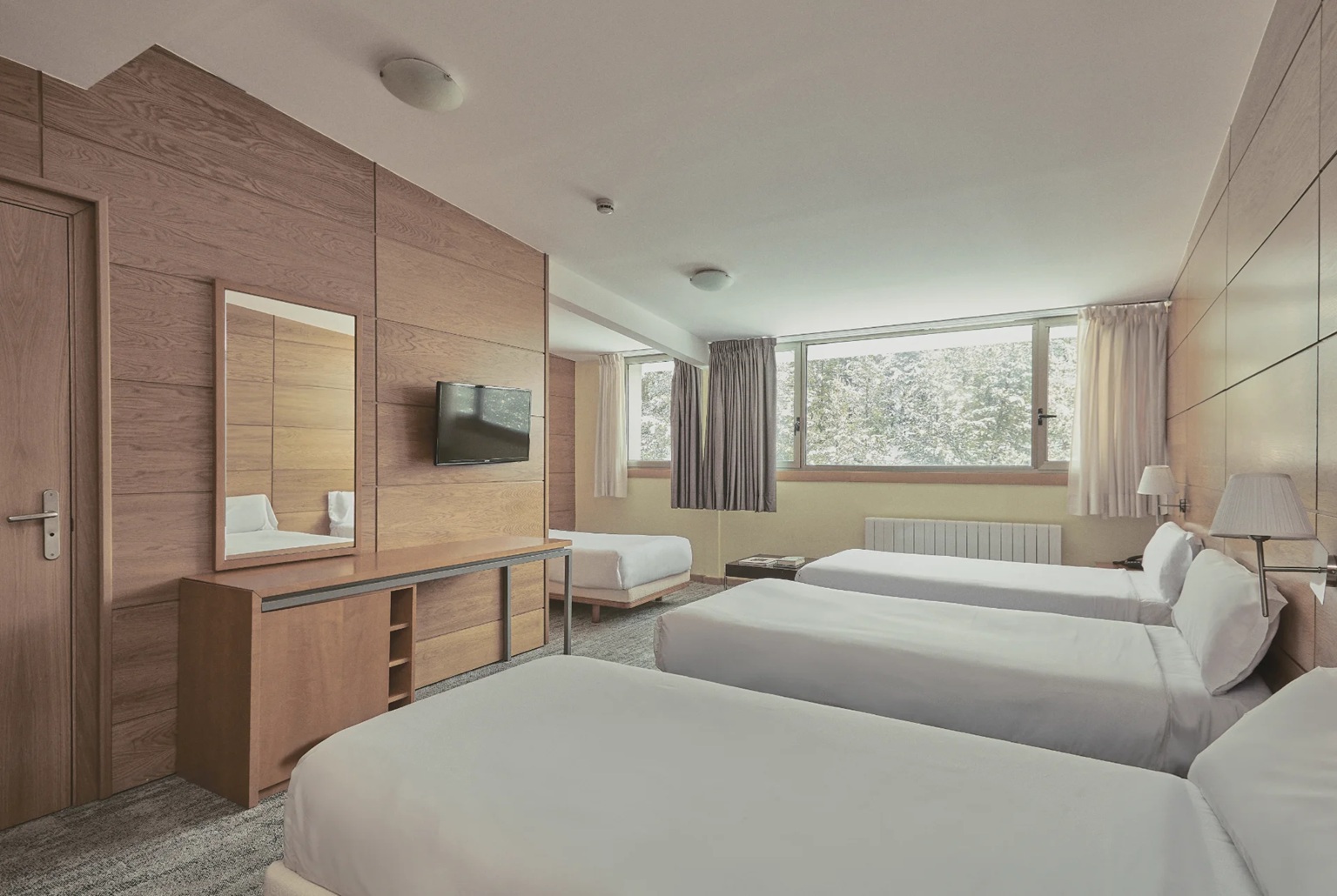 Bedroom at La Collada hotel in La Molina, Spain