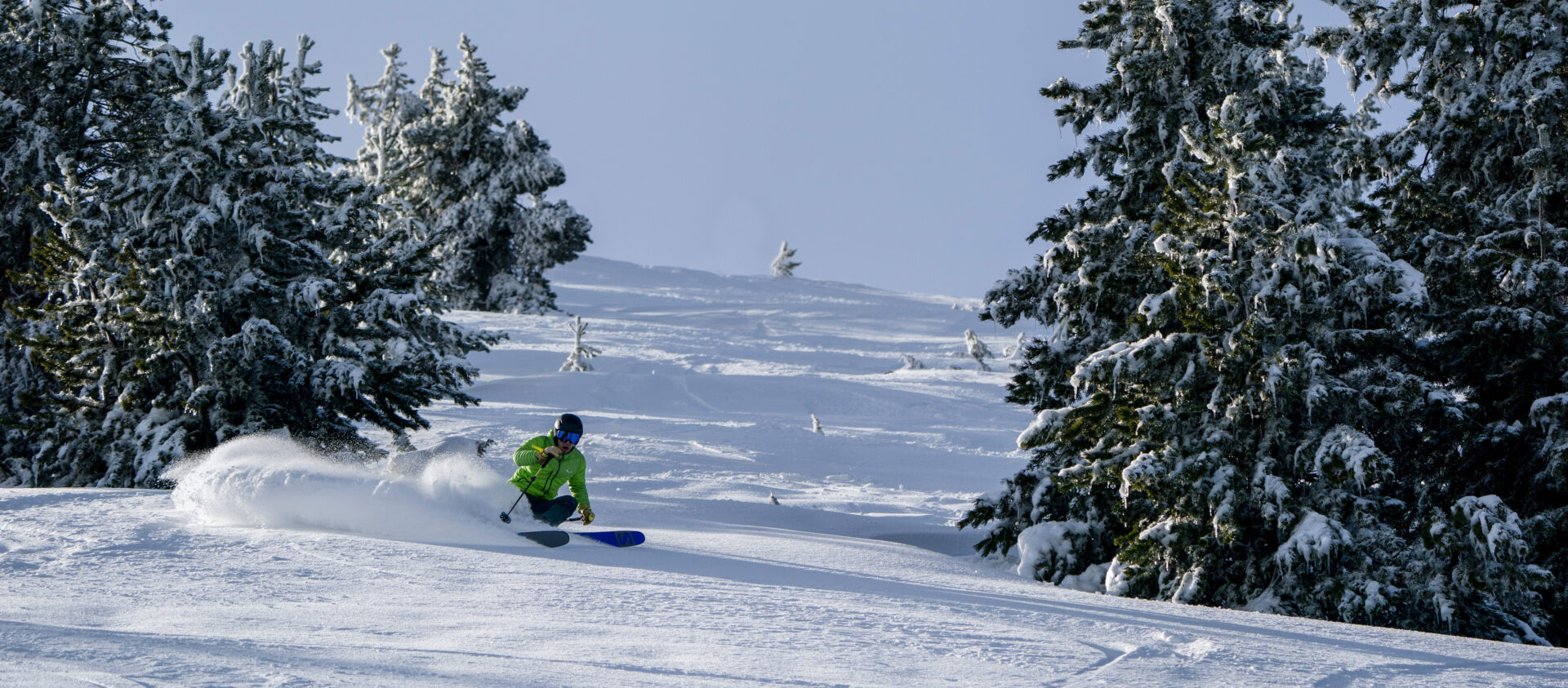 Skier on the slopes of La Molina resort, Spain